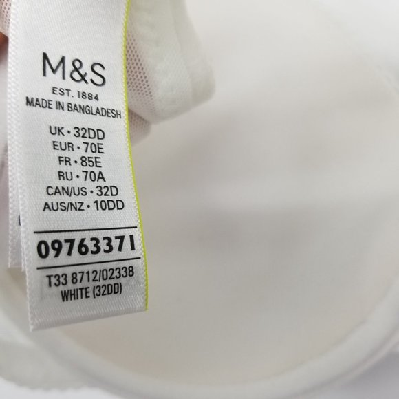 NWT M&S Collection White Lightly Lined Women's Bra Size 32D - Picture 9 of 10